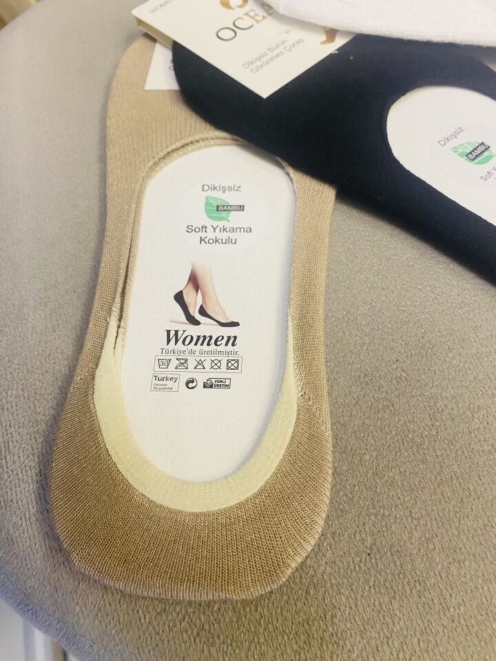 kadın pamuklu babet çorap